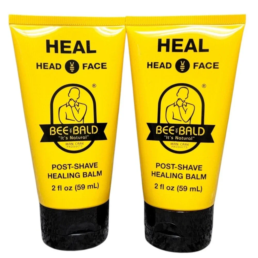 BEE BALD HEAL Post-Shave Healing Balm 2 fl oz (2 Pack) – New Sealed Fresh